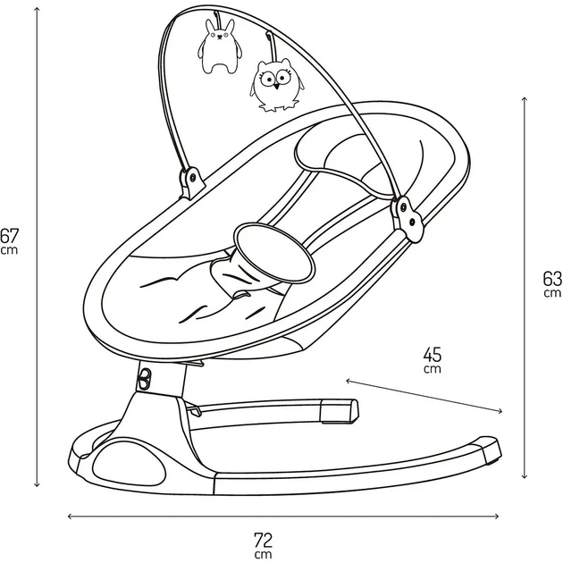 Крісло-гойдалка MoMi Kenani Onyx Sand (BULE00041) - picture 3