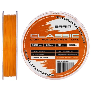 Волосінь Brain Classic Carp Line (solid orange) 300m 0.28mm 18lb 7.9kg (1858.80.98) зображення 1