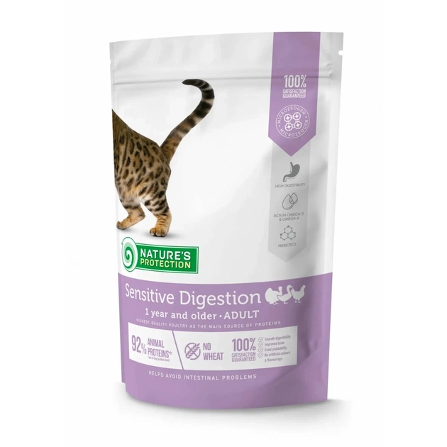 Сухой корм для кошек Nature's Protection Sensitive Digestion Adult 400 г (NPS45766) - изображение 1
