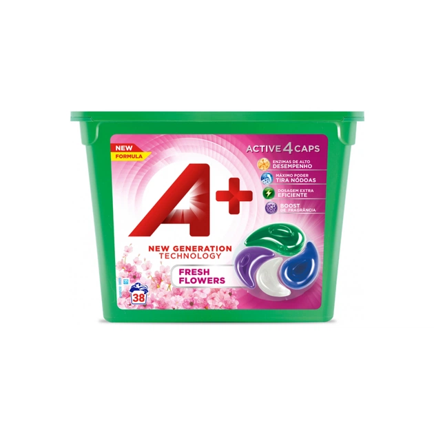Капсули для прання A+ Fresh Flowers 4 в 1 38 шт. (8435495818410/8435495836513) - зображення 1