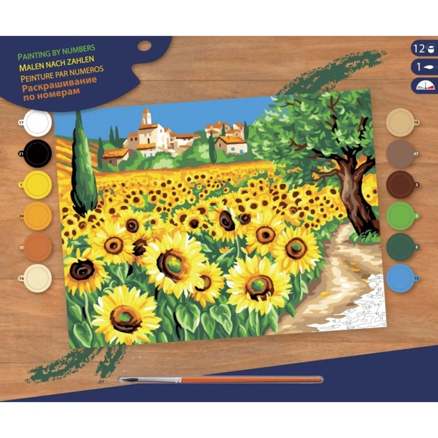 Картина по номерам Sequin Art PAINTING BY NUMBERS SENIOR Sunflowers (SA1333) - изображение 1