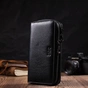 Гаманець Bond Accessories З двома відділеннями із натуральної шкіри Чорна (22027) - зменшене зображення 8