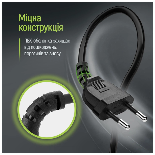 Кабель живлення C7 3m black ColorWay (CW-CBP086-BK) - picture 8