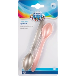 Набор детской посуды Canpol babies ложечек 2 шт розовый (59/582_pin) изображение 1