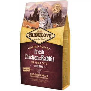 Сухий корм для кішок Carnilove Fresh Chicken and Rabbit for Adult cats 2 кг (8595602527397) зображення 1