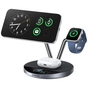 Зарядний пристрій Anker Wireless 3-in-1 MagGo 25W AirCool Dock Stand black (B25X7G11) - зменшене зображення 1