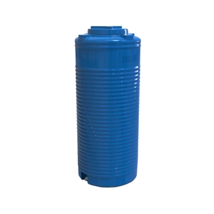 Ємність для води Євро Пласт вертикальна харчова 300 л вузька синя (12914) изображение 1