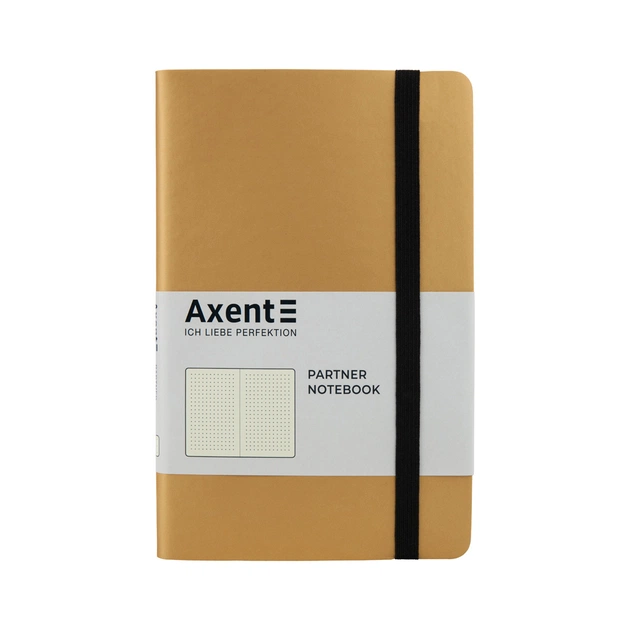 Книга записная Axent Partner Soft 125х195 мм в точку 96 листов Золотистая (8312-35-A) - изображение 1