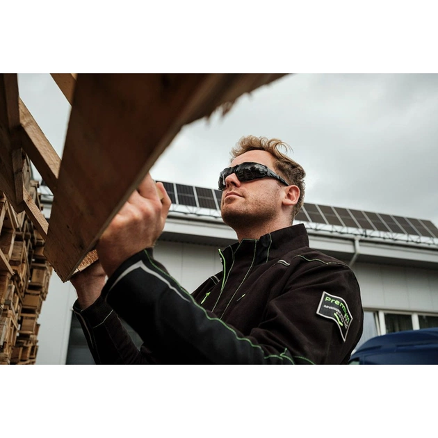 Защитные очки Neo Tools протиосколкові, клас захисту FT, резинові дужки, полікарбонат, темно сірий (97-522) - изображение 2