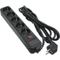 Мережевий фільтр живлення Patron 3.0 m3*1mm2 (SP-1053) 5 розеток BLACK (EXT-PN-SP-1053) - зменшене зображення 1