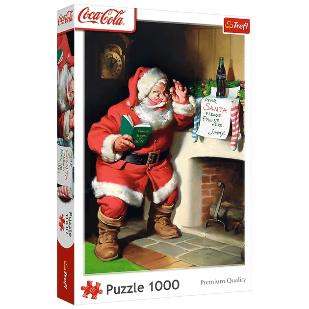 Пазл Trefl Lic Coca-Cola Санта у камина (5900511109221) - изображение 1