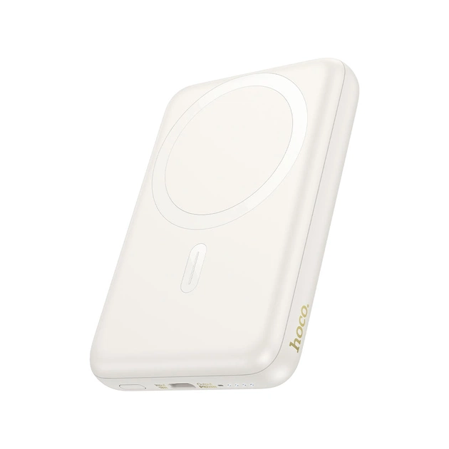 Батарея універсальна HOCO 10000mAh Grace PD/20W Magnetic White (J141 / 714985) - зображення 3