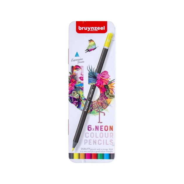 Карандаши цветные Bruynzeel EXPRESSION NEON, 6 цветов (8712079468408) - изображение 1