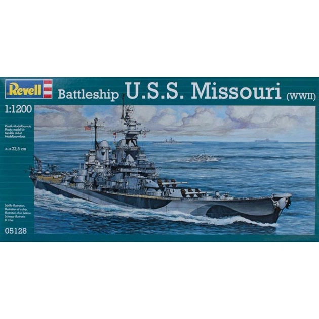 Збірна модель Revell Корабль Battleship U.S.S. Missouri (WWII) 1:1200 (5128) - изображение 1