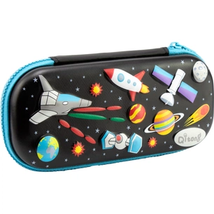 Пенал Cool For School з тисненням 1 відділення Чорний (QT-5698-Black) зображення 1