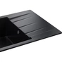 Мийка кухонна GRANADO NAVIA black shine з сифоном (775*495mm.) (gr3801) - зменшене зображення 4