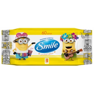 Вологі серветки Smile Minions 60 шт. (4823071628012) зображення 1