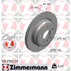 Гальмівний диск ZIMMERMANN 150.2902.20 зображення 1