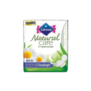 Гігієнічні прокладки Libresse Natural CareMaxi Goodnigth 7 шт (7322540611236) зображення 1