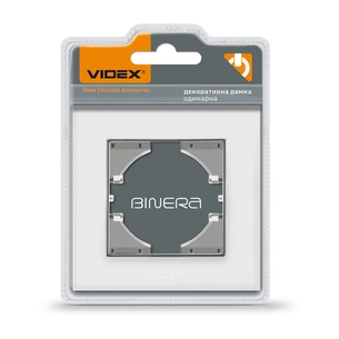 Рамка Videx BINERA біле скло одинарна (VF-BNFRG1H-W) изображение 1
