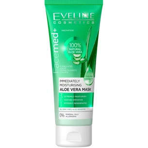 Маска для обличчя Eveline Cosmetics Facemed+ 3 в 1 Миттєво зволожуюча з алое 50 мл (5901761965414) зображення 1