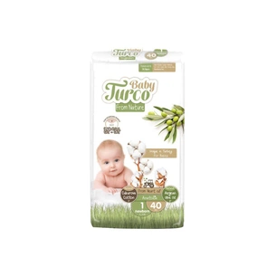 Підгузки Baby Turco Newborn Розмір 1 (2-5 кг) 40 шт (8682241200016) зображення 1