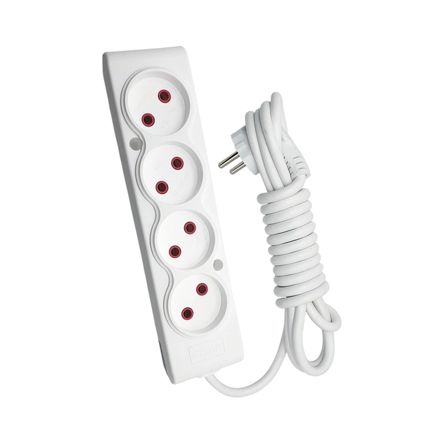 Сетевой удлинитель TECCO 3м 4 поста white (8681277841477) - изображение 1