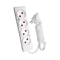 Мережевий подовжувач TECCO 3м 4 поста white (8681277841477) - зменшене зображення 1