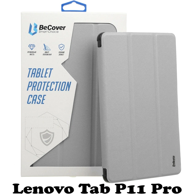 Чохол до планшета BeCover Smart Case Lenovo Tab P11 Pro TB-J706F Gray (707594) - изображение 1