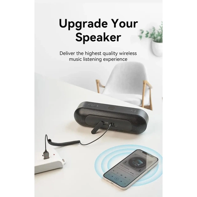 FM модулятор Vention AUX TRS 3.5мм USB Bluetooth 5.0 Coiled Cable 1.5M Gray Zinc (NAGHG) - picture 11