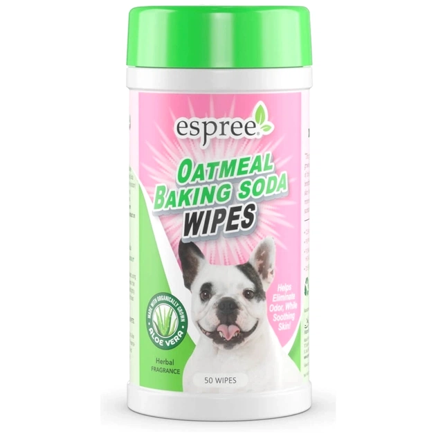 Вологі серветки для тварин Espree Oatmeal Baking Soda Wipes 50 шт. (0748406014251) - изображение 1