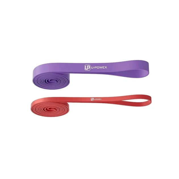 Еспандер U-Powex петлі UP_1072 Power Band набір 2шт Red/Purple (UP_1072_2in_R/P) - изображение 1