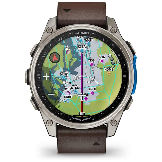 Смарт-годинник Garmin D2 Mach 2, 47mm, Saph, Bare Ti/Blk w/LthrBd, GPS (010-02904-31) - picture 12