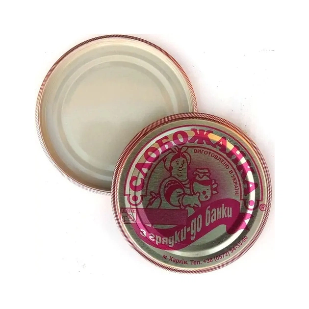 Кришка для банки Слобожанка закаточна 50 шт (СКО 1-82) - picture 1
