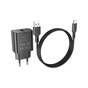 Зарядное устройство BOROFONE BA72A Spring USB QC3.0 + cable USB to USB-C 18W Black (6974443388589) - уменьшенное изображение 1