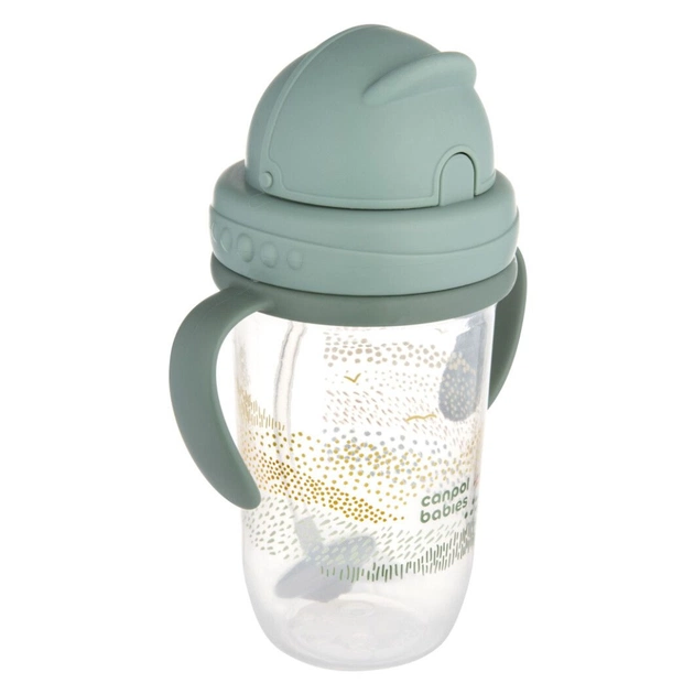 Поильник-непроливайка Canpol babies MOUNTAINS з трубочкою і обтяжувачем, 270 мл, зелена (56/620_gre) - изображение 2