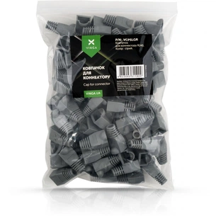 Ковпачок конектора Vinga RJ45 grey (VCPSLGR) picture 1