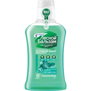 Ополіскувач для порожнини рота Лісний бальзам Потрійний ефект Свіжа м'ята 250 мл (8714100895177) зображення 1
