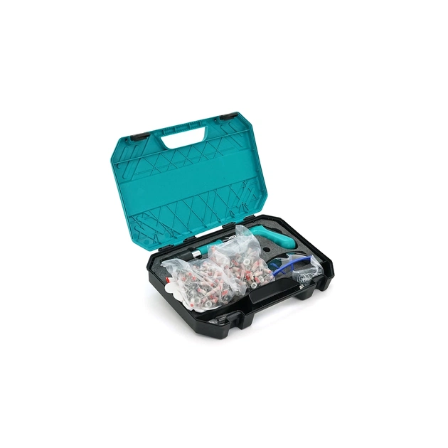 Цвяхозабивач Voltronic YT40286 для піроксилінових цвяхів 7,3 мм+200 цвяхів 7,3 мм, захисні окуляри, кейс, Green (YT-40286) - picture 6