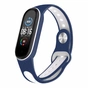 Ремінець до фітнес браслета BeCover Sport Style для Xiaomi Mi Smart Band 5 Blue-White (705171) - зменшене зображення 1