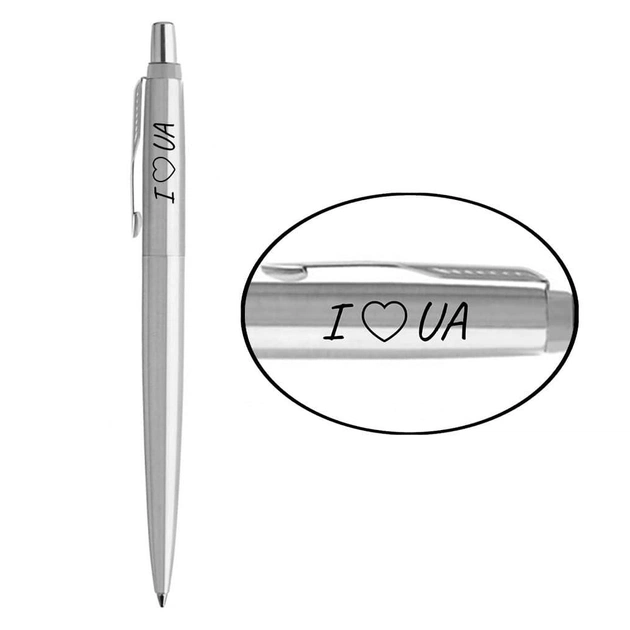 Ручка шариковая Parker JOTTER 17 UKRAINE SS CT BP I Love UA (16132_T207b) - изображение 1