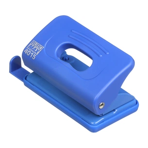 Діркопробивач Buromax пластиковий, до 10 аркушів, 120 х 58 х 59 мм, синій (BM.4015-02) зображення 1