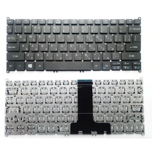 Клавіатура ноутбука Acer Aspire ES1-132 Series чорна UA (A46200) - зображення 1