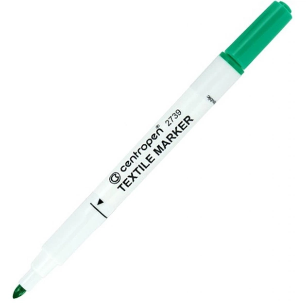 Маркер Centropen Textile 2739 2 мм green (2739/04) - изображение 1