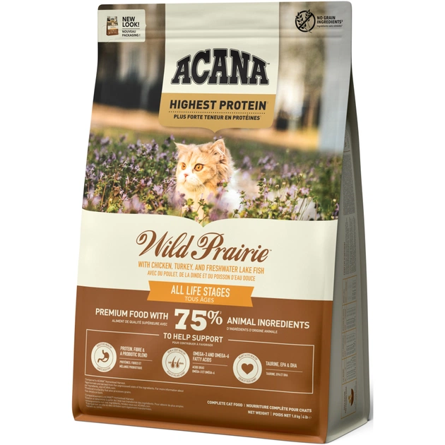 Сухой корм для кошек ACANA Wild Prairie Cat 1.8 кг (0064992714574) - изображение 1