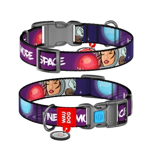 Нашийник для тварин WAUDOG Nylon з QR-паспортом "Більше космосу" пластиковий фастекс L (4503-0126) зображення 1
