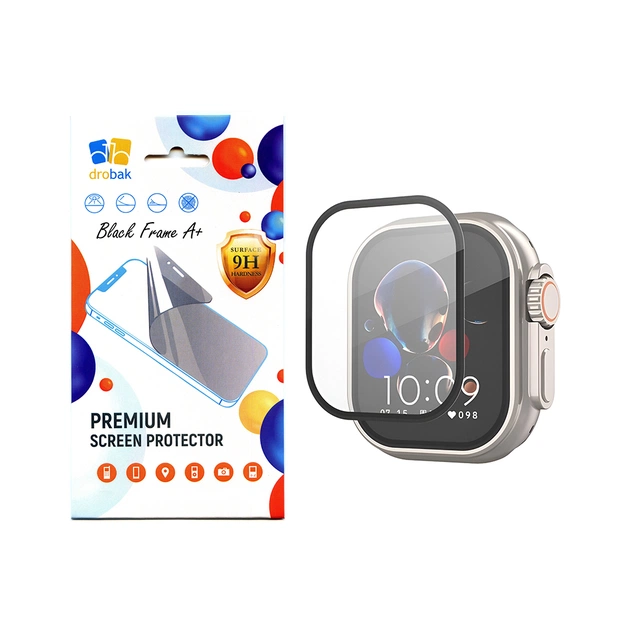Скло захисне Drobak Apple Watch Ultra 2 49mm Black Frame A+ (323209) - picture 1
