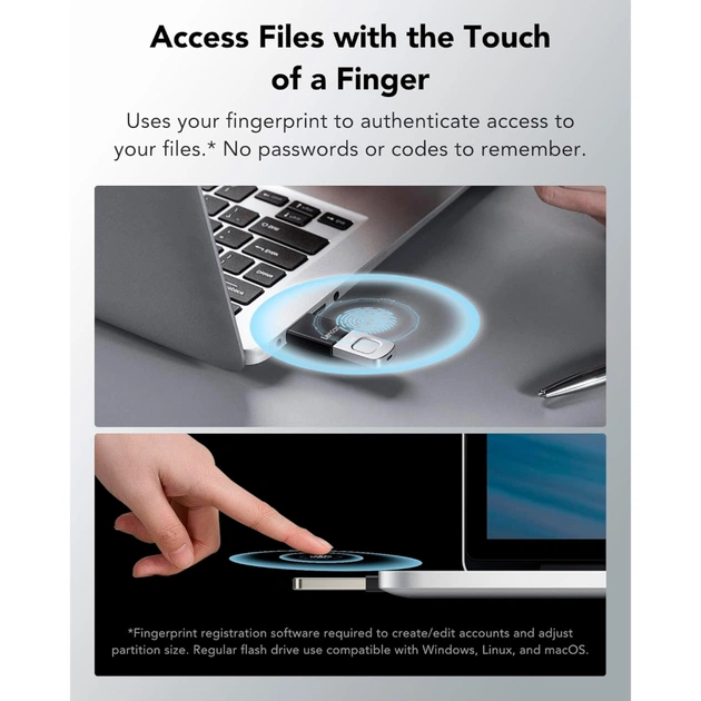 USB флеш накопичувач Lexar 256GB JumpDrive Fingerprint F35 Pro USB 3.2 (LJDF35P256G-RNBNG) - picture 8