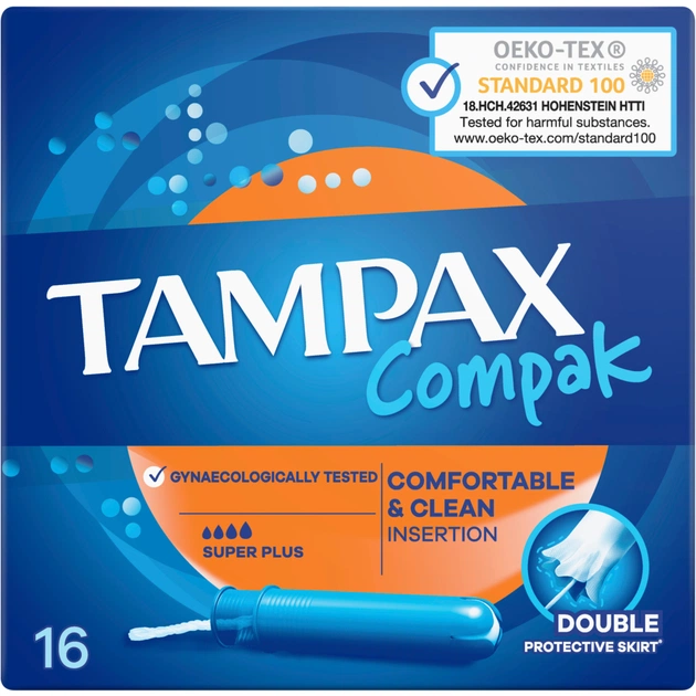 Тампони Tampax Compak Super Plus з аплікатором 16 шт. (8001841300399) - picture 2