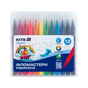 Фломастери Kite Creative пензлики 12 кольорів (K-1150) зображення 1